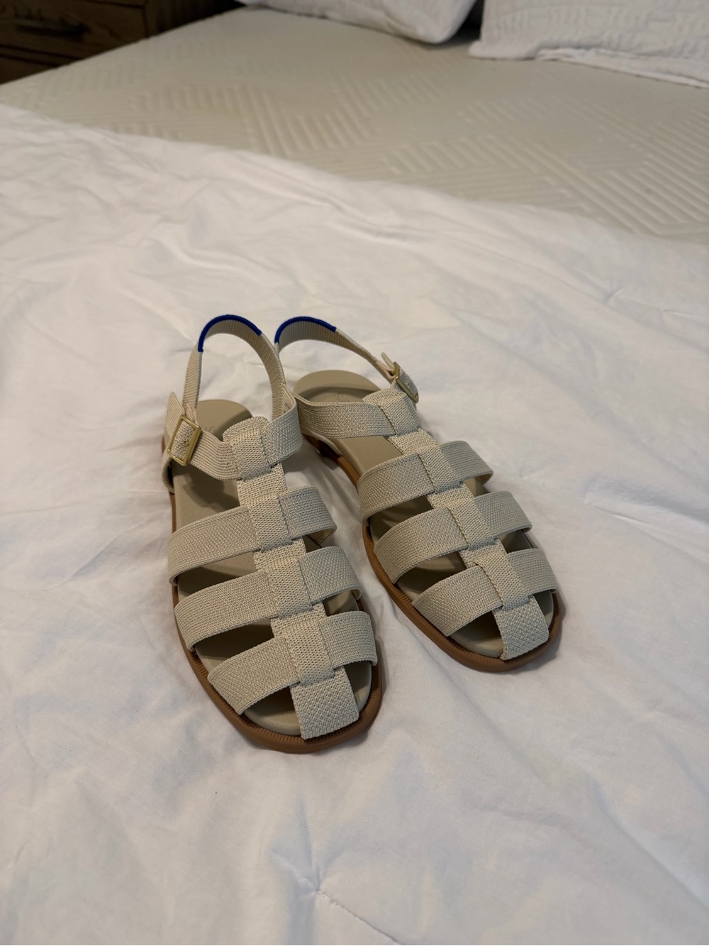 Rothy's Women’s Neutral Beige Woven Fisherman Sandals